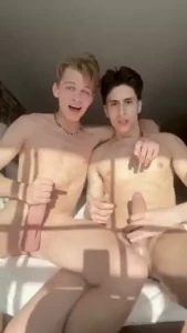 Good friends jackoff together had a fun trip in la with my buddy