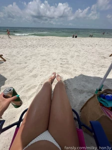 Toes in the sand toes feet beach islandgirl blonde petite cute milf