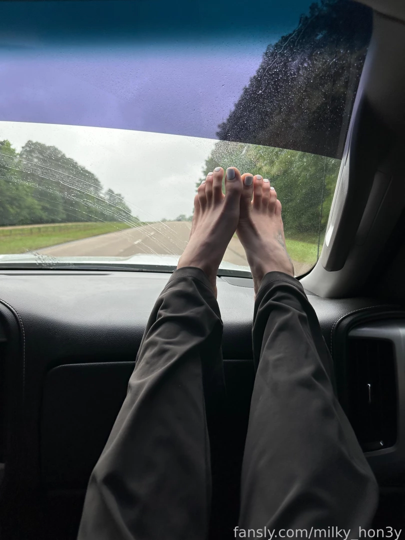 My toes feel good on the windshield toes feet whitetoes blonde petite 