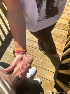 I love stroking his cock outside in the sunlight public stroking