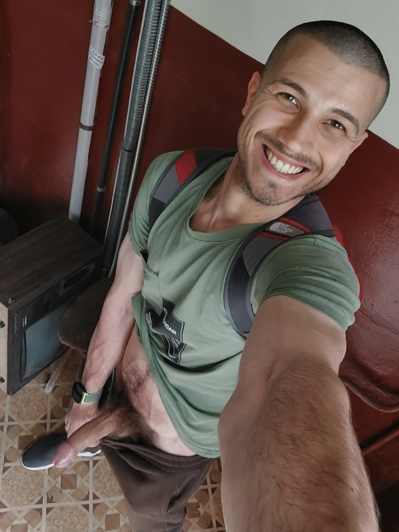 I m standing with my dick out so that someone can see me jerking off part 5 