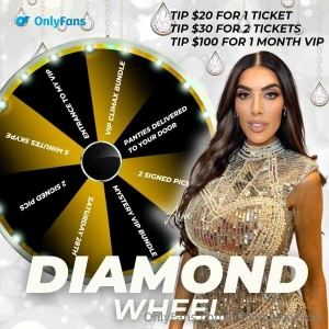 Spin the diamond wheel with my diamond wheel every spin is a