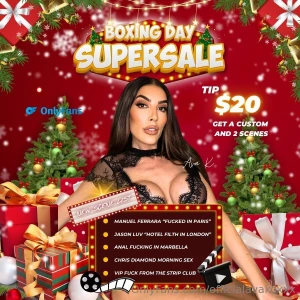 Boxing day super sale tip 20 and get a custom and any 2 scenes from