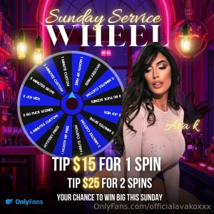 Sunday service has begun are you ready to spin my wheel omg the prizes