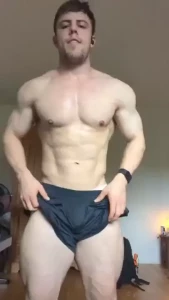 Just some flexing big muscles and big cock