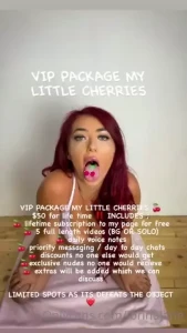 Vip package my little cherries 50 for life time includes lifetime