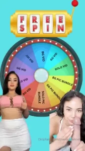 Test your luck with my special content wheel everybody wins one spin