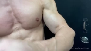 Muscle flexing video
