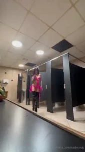 Playing with my pussy pink outfit black over the knee boots pinkoutfit
