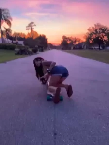 Sunsets amp longboards you saw it first sunset longboard brunette