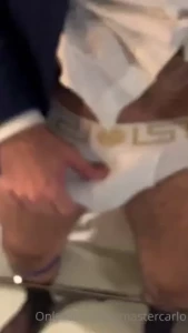 The fabric of my versace briefs somehow make me even more excited when