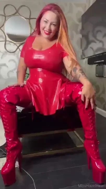 Wrapped in red latex 