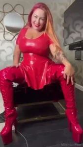 Wrapped in red latex