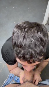 Sucked off this hottie while his boyfriend was sleeping upstairs don t