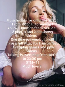 My schedule for 2025 is here for you guys