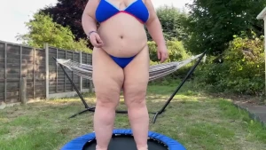 Ever seen a thick girl with plenty of jiggle bounce on a trampoline in