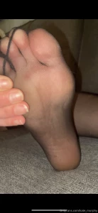 Shots from my black nylon session on the couch part 6