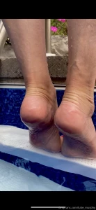 Check messages for the full video of my wet soles xoxo