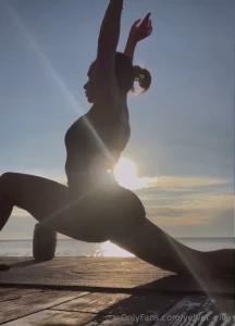 What could be better than yoga in the morning by the sea