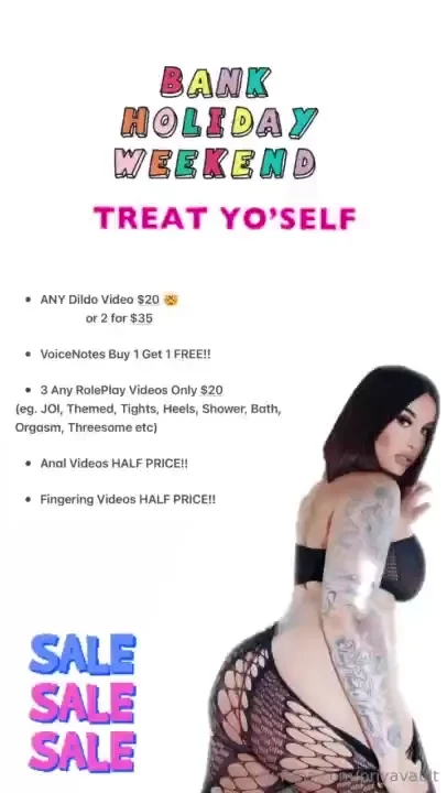On priya_y bank holiday massive weekend sale any dildo video 20 or 2 