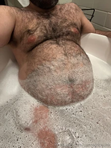 Chugging in the tub jerking toweling off