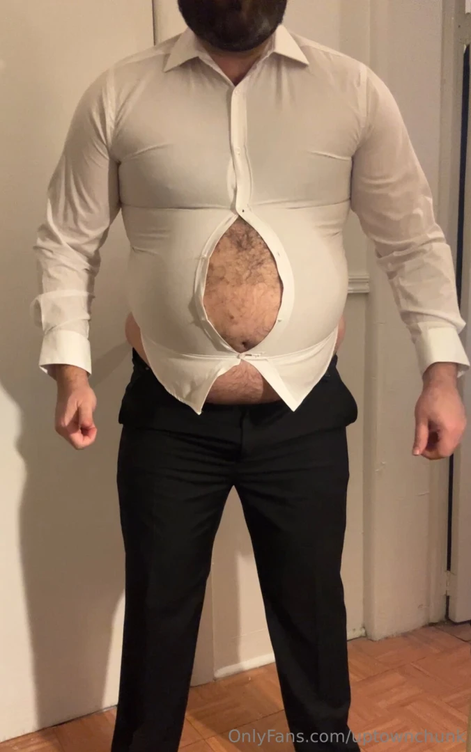 Trying on an old shirt and suit buttons were popped but nobody was part 2 
