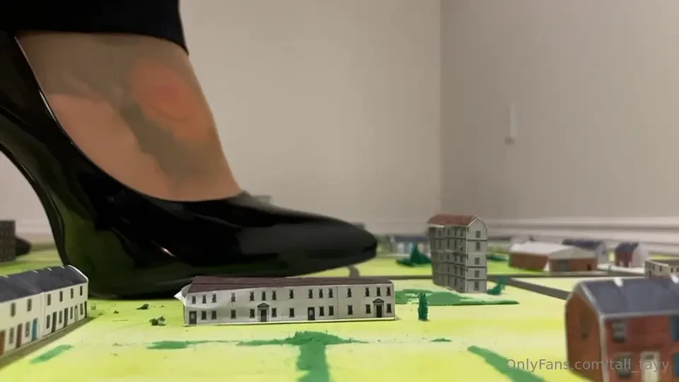 Imagine how easy my sharp heels pierce through the tallest buildings 