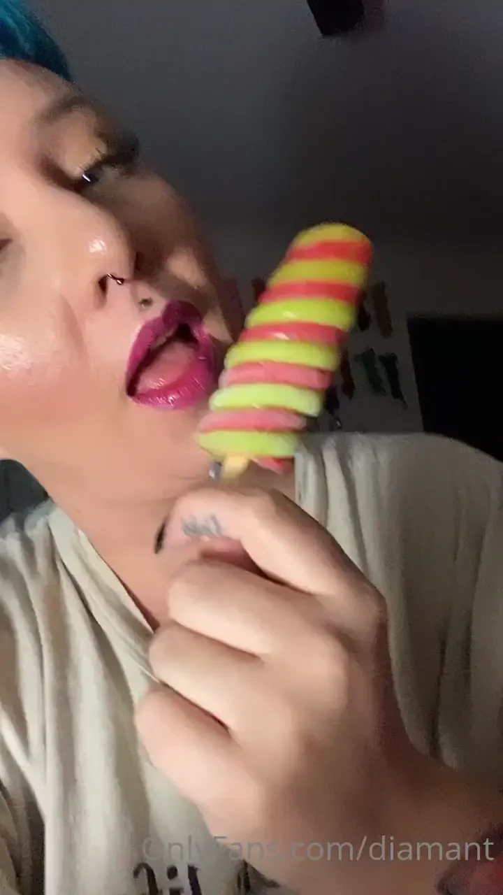 Licking and sucking a delicious icy pole part 3 