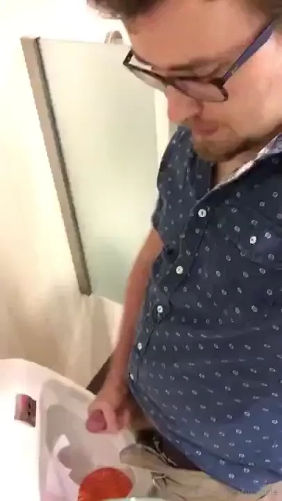 Rubbing one out at a cruise ship urinal 