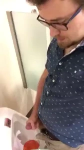 Rubbing one out at a cruise ship urinal