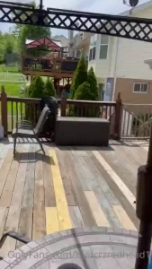I squirt big on my deck while getting fingered so hot please like all