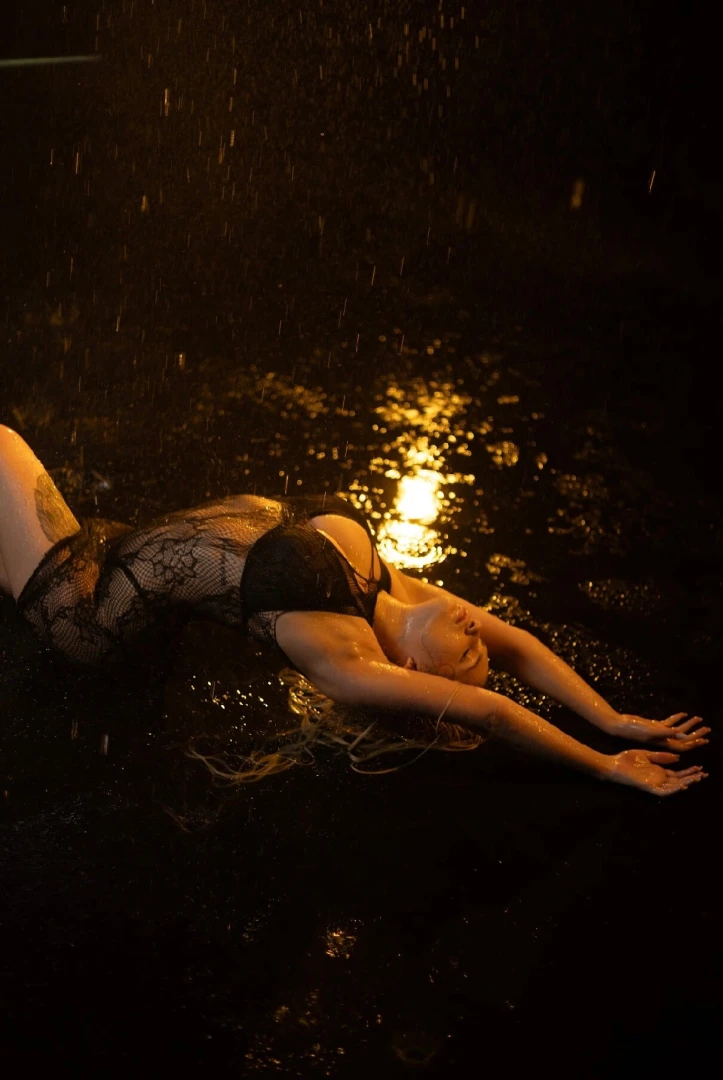 Wet wild and not hiding it come closer it s warmer under my storm 