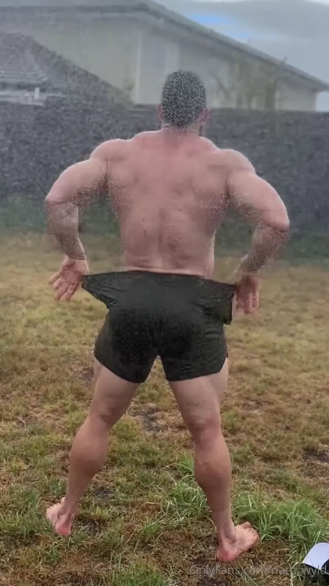 Who wants to join this man in the rain let s have some fun together 