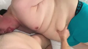 Love face fucking a good obedient piggy jiggling his belly as i thrust