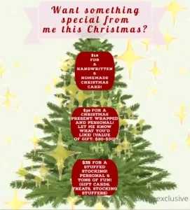 Let me get you something for christmas it would mean so much to me