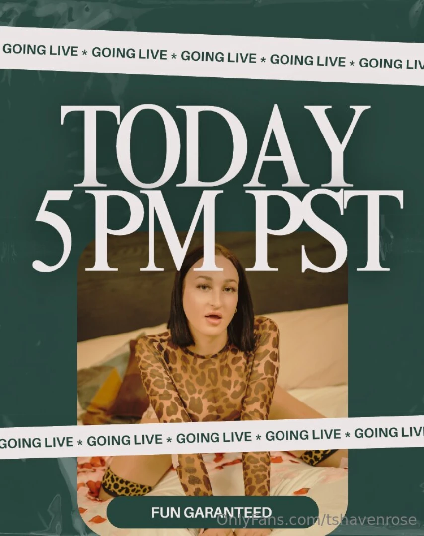 I hope you ll be at my live show tonight 