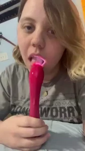 Using my dildo cam to show you the slobbery goodness of what the