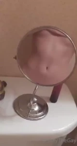 Serving you up some body-ody-ody through a mirrors view in my bathroom