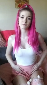 Stripping out of my kawaii outfit on my couch for you