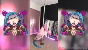 League of legends jinx edited pole dance strip session let me know