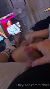 Foot play and cum