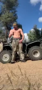 Had to sneak away from my camp and blow my load watch me bend over and