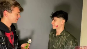 Leather-bound foot fetish frenzy twinks