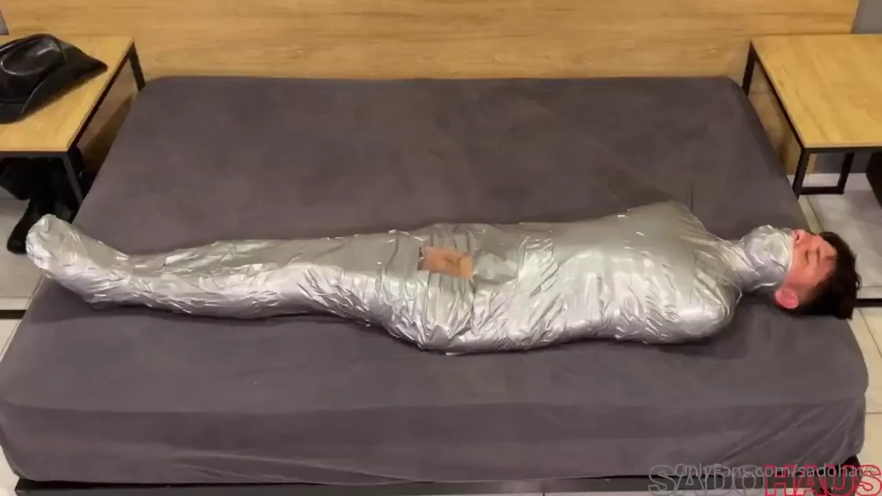 A freak captures two cute boys on the street to mummify fuck and milk 