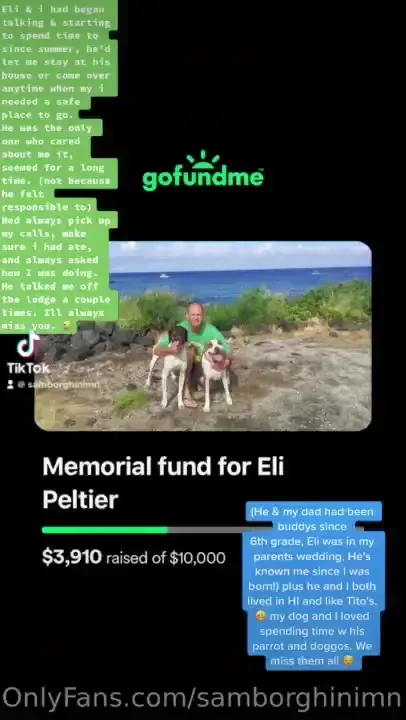 Https gofund me 968647a6 about a week ago eli passed away he s the 3rd part 2 