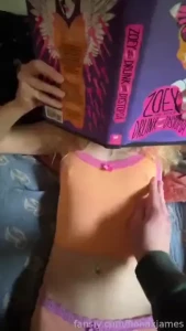 I was reading my book and somehow i got cum all over my tummy it s a