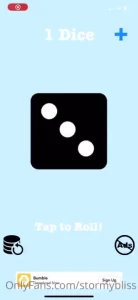 Roll the dice wanna play a game with me roll 1 free dick rate roll 2