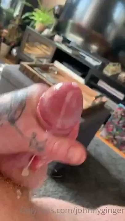 I love the way cum looks as it oozes from my cock 