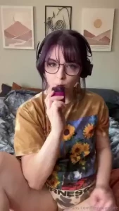 An older casual solo video with my big pink vibrating dildo raw