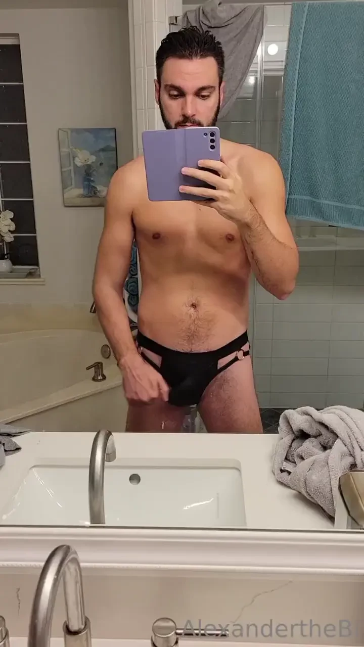 Kinky jockstrap after bath part 2 